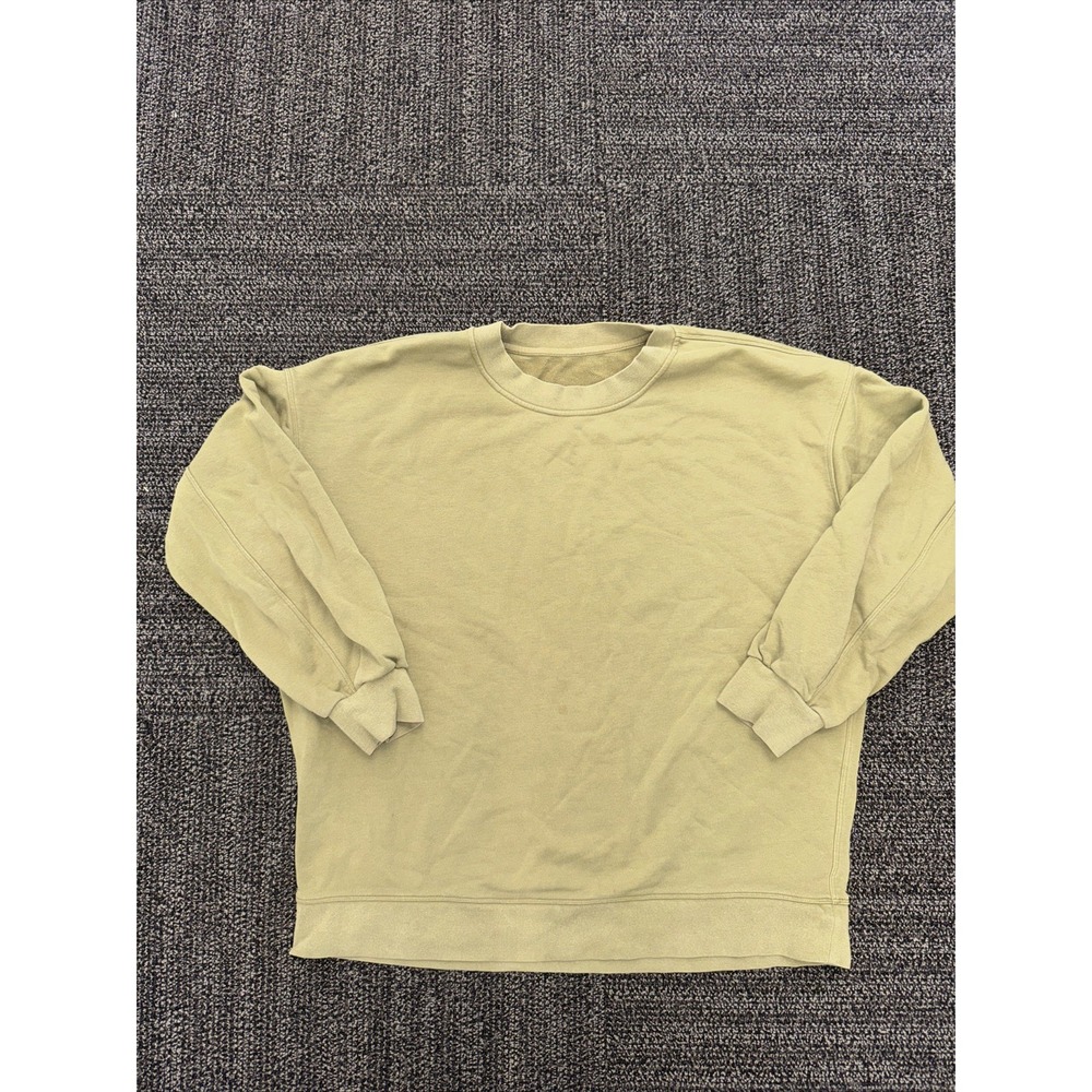 Lululemon Perfectly Oversized Crew Soleil Sweatshirt Yellow Cotton Terry
